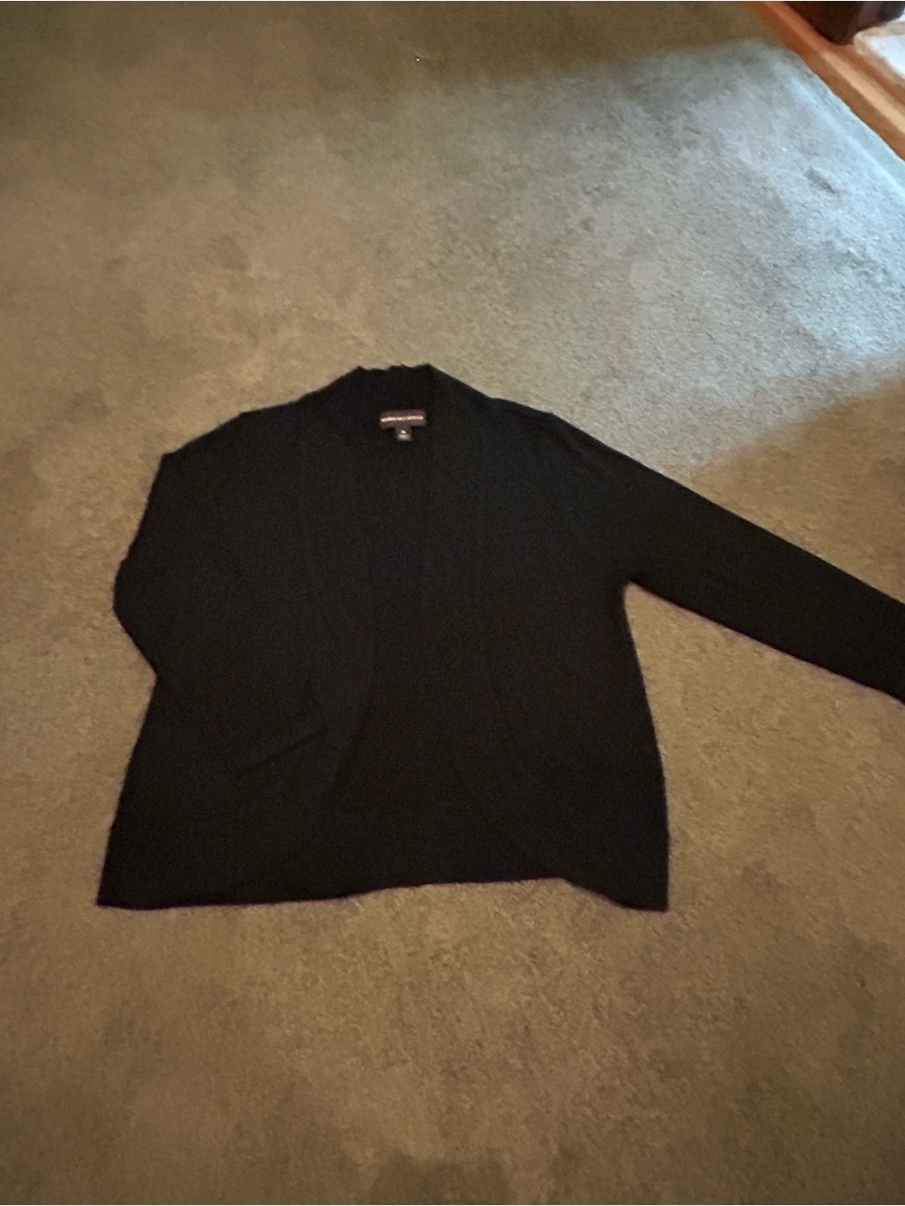 Dana Buchman Black Open-Front shrug cardigan